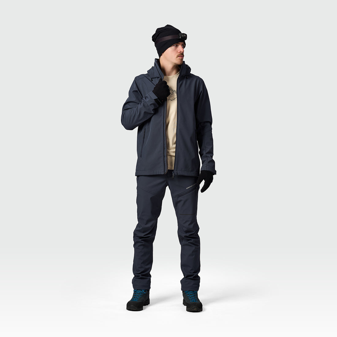 BU-5441OR men's softshell hood off jacket 3L ANASTACC