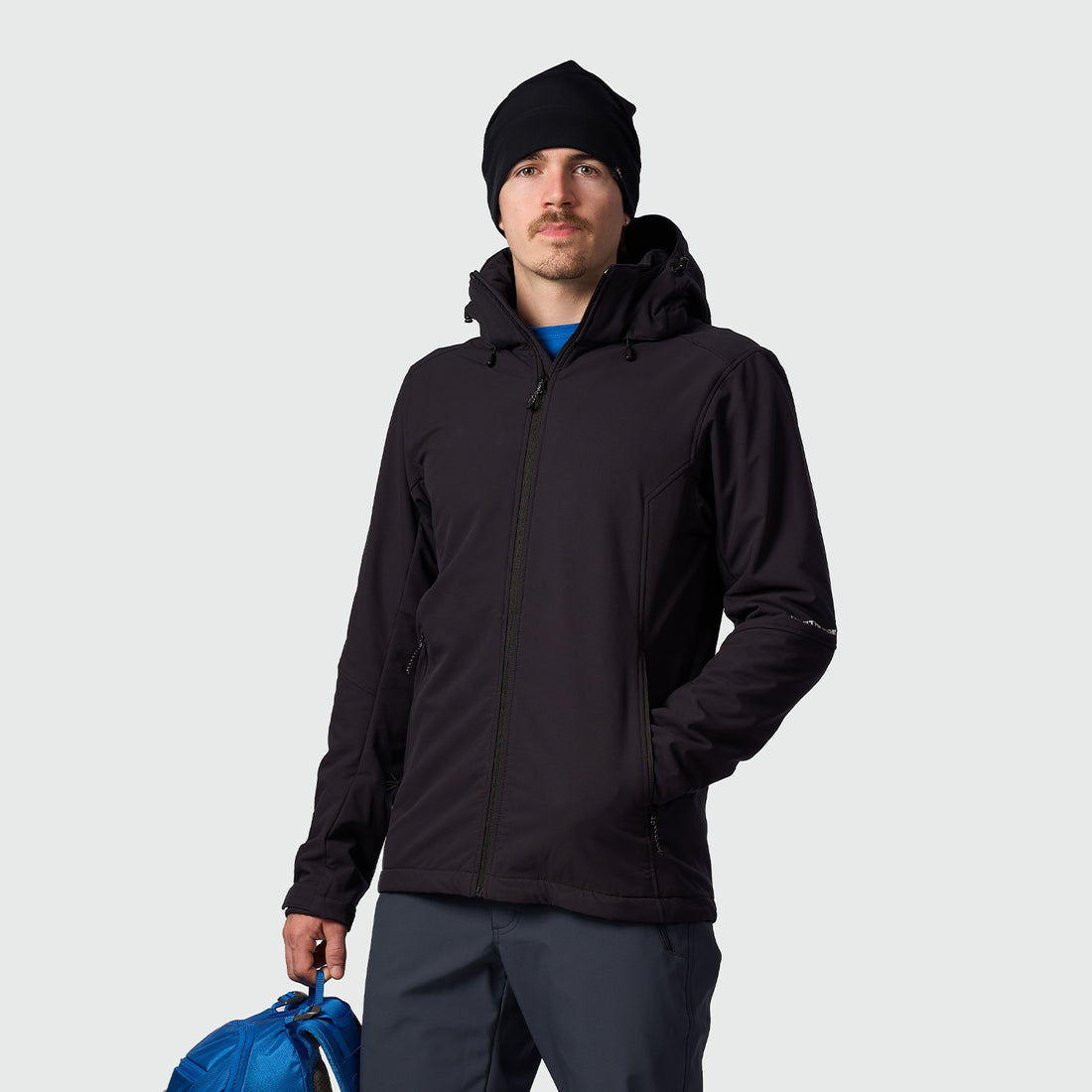 BU-5442OR men's trekking softshell jacket BARTOLOME