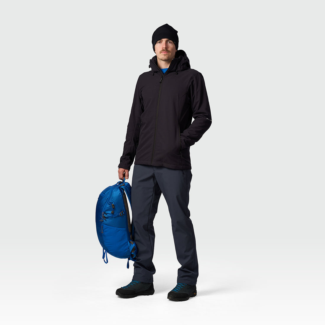 BU-5442OR men's trekking softshell jacket BARTOLOME