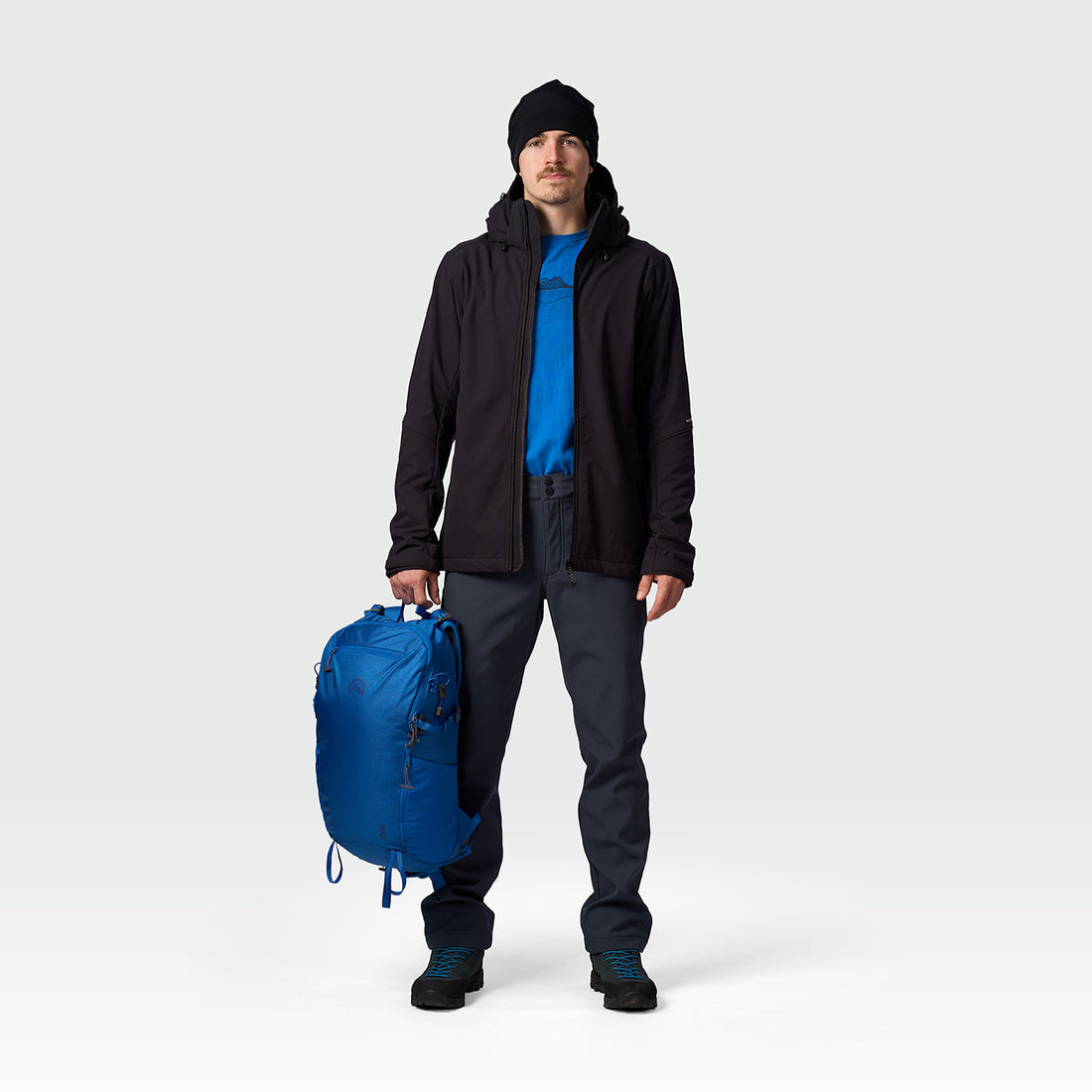 BU-5442OR men's trekking softshell jacket BARTOLOME