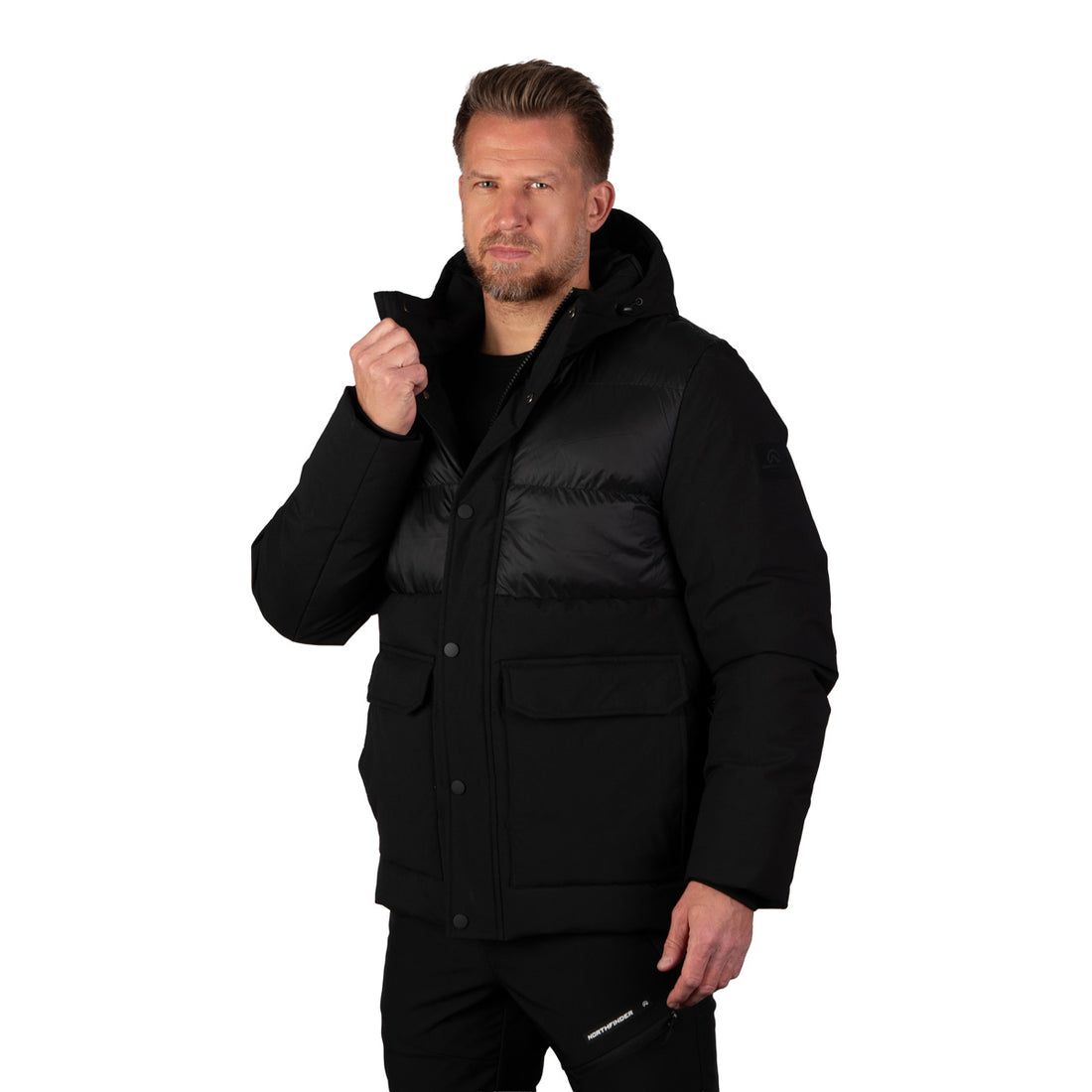 BU-5457SP men's casual trendy insulated long jacket KARRY