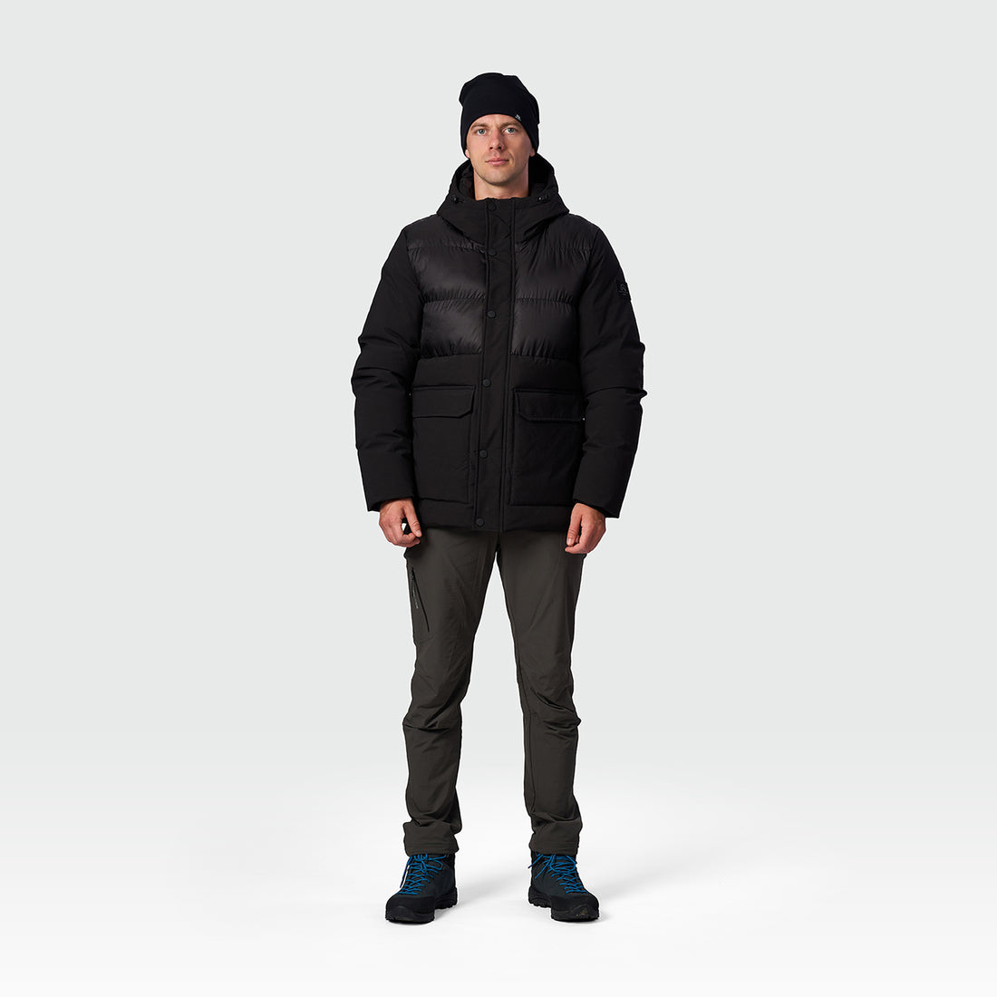 BU-5457SP men's casual trendy insulated long jacket KARRY