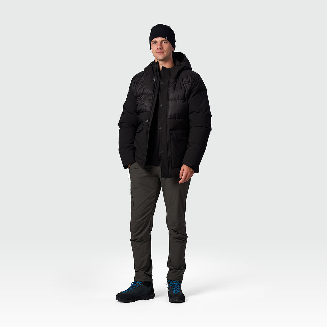 BU-5457SP men's casual trendy insulated long jacket KARRY