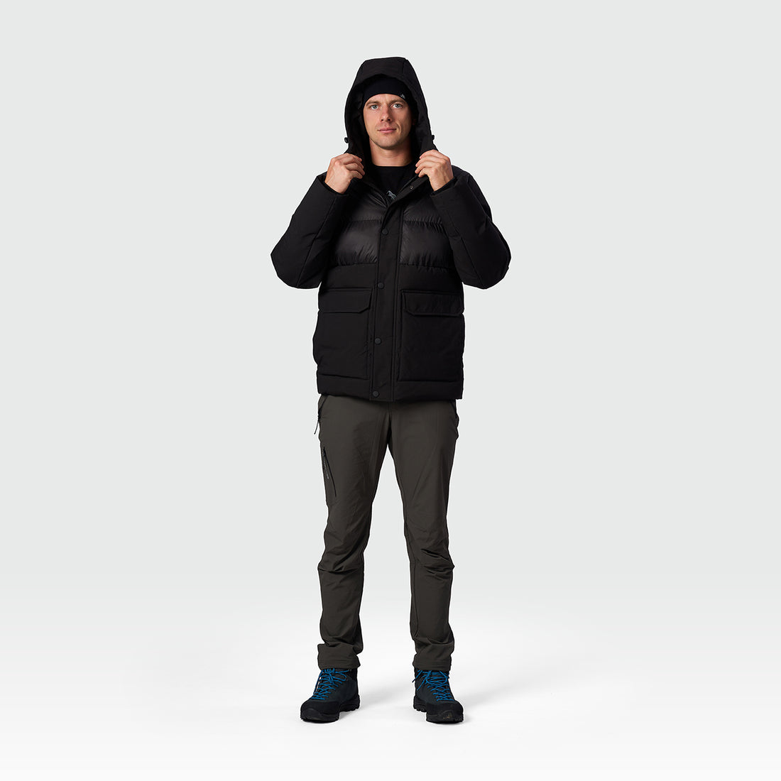 BU-5457SP men's casual trendy insulated long jacket KARRY