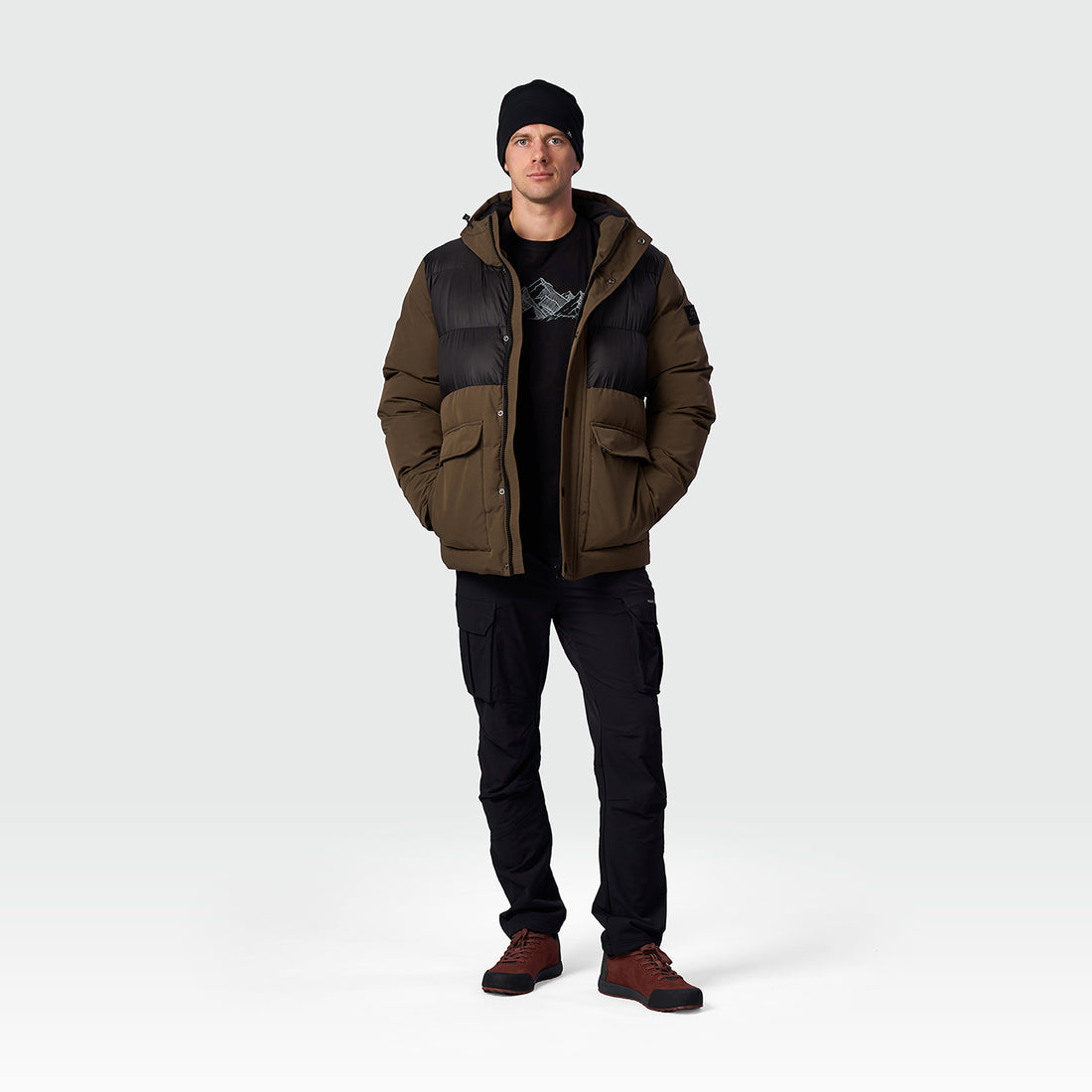 BU-5457SP men's casual trendy insulated long jacket KARRY