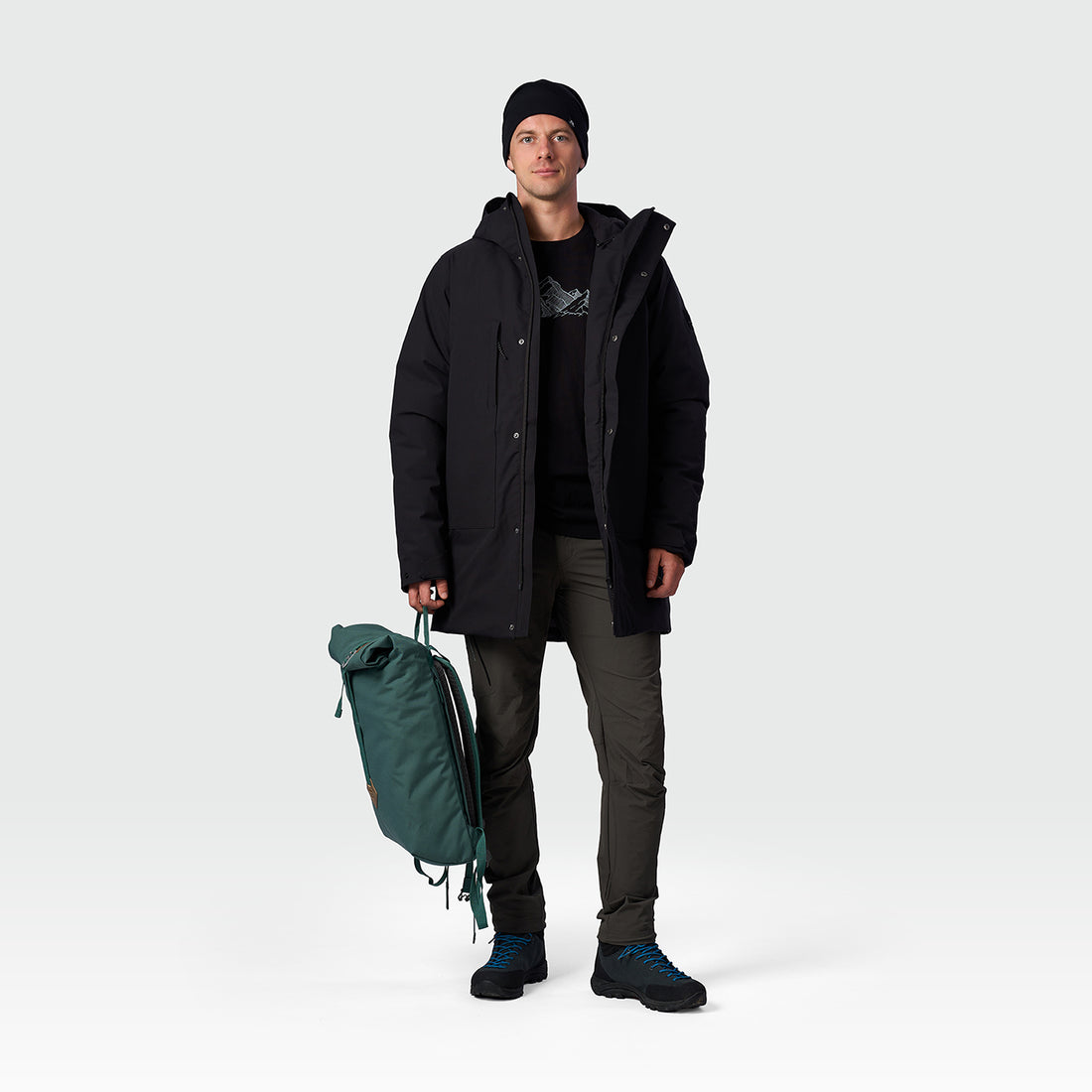 BU-5461SP men's casual insulated long jacket DIOK