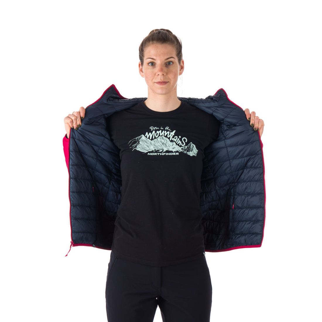 BU-6034OR women's insulated reversible hoody jacket ANNIE