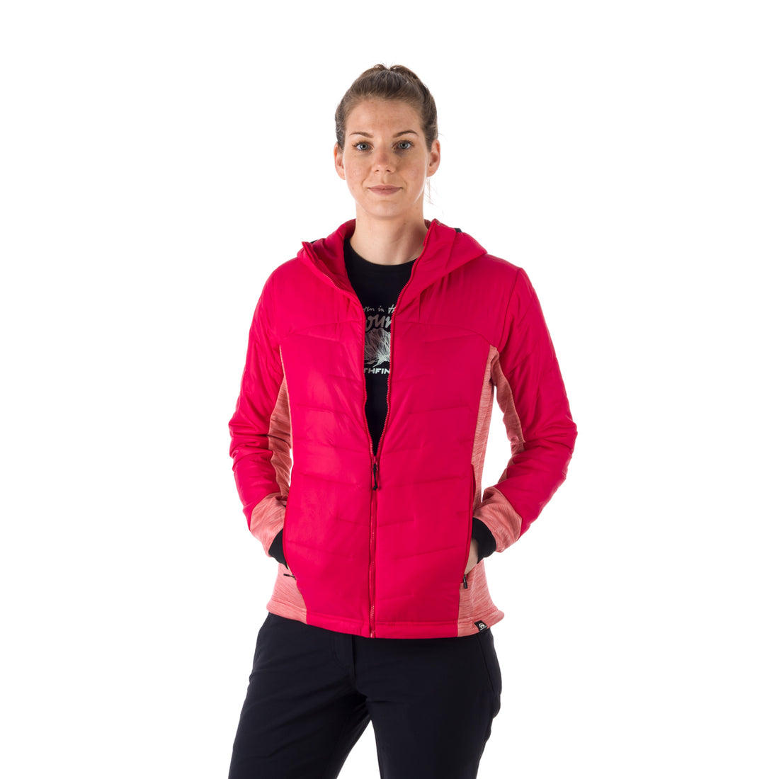 BU-6036OR women's hybrid active trekking jacket with PrimaLoft AUBRIE