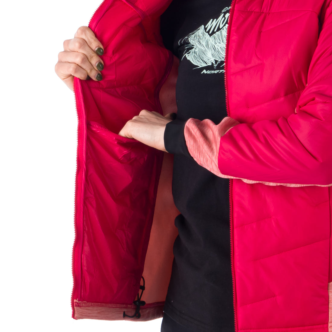 BU-6036OR women's hybrid active trekking jacket with PrimaLoft AUBRIE