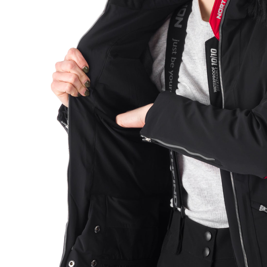 BU-6042SNW women's ski technical insulated jacket fully featured PrimaLoft BLANCHE
