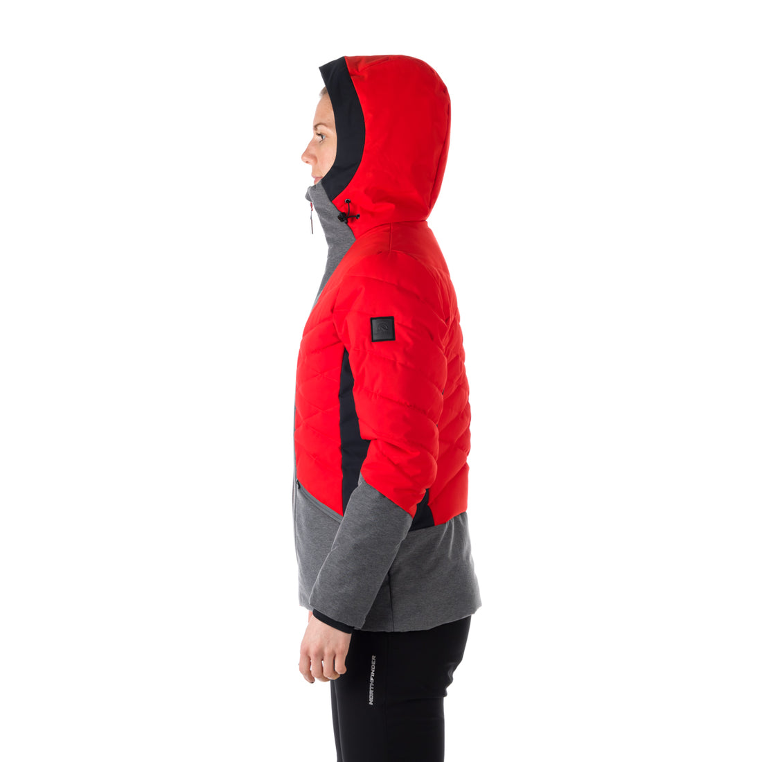BU-6045SNW women's ski combi melange quilted insulated jacket BRANDY