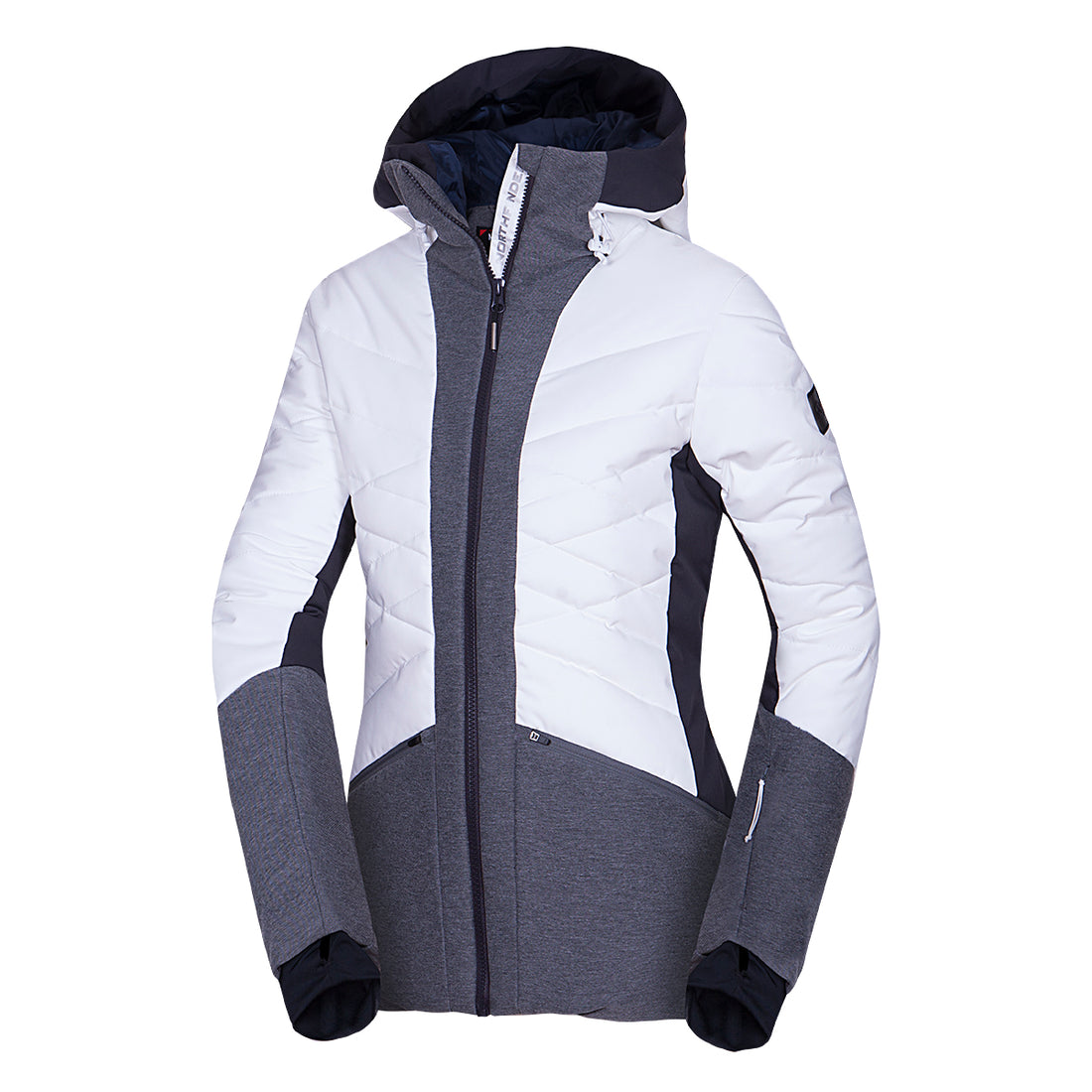 BU-6045SNW women's ski combi melange quilted insulated jacket BRANDY