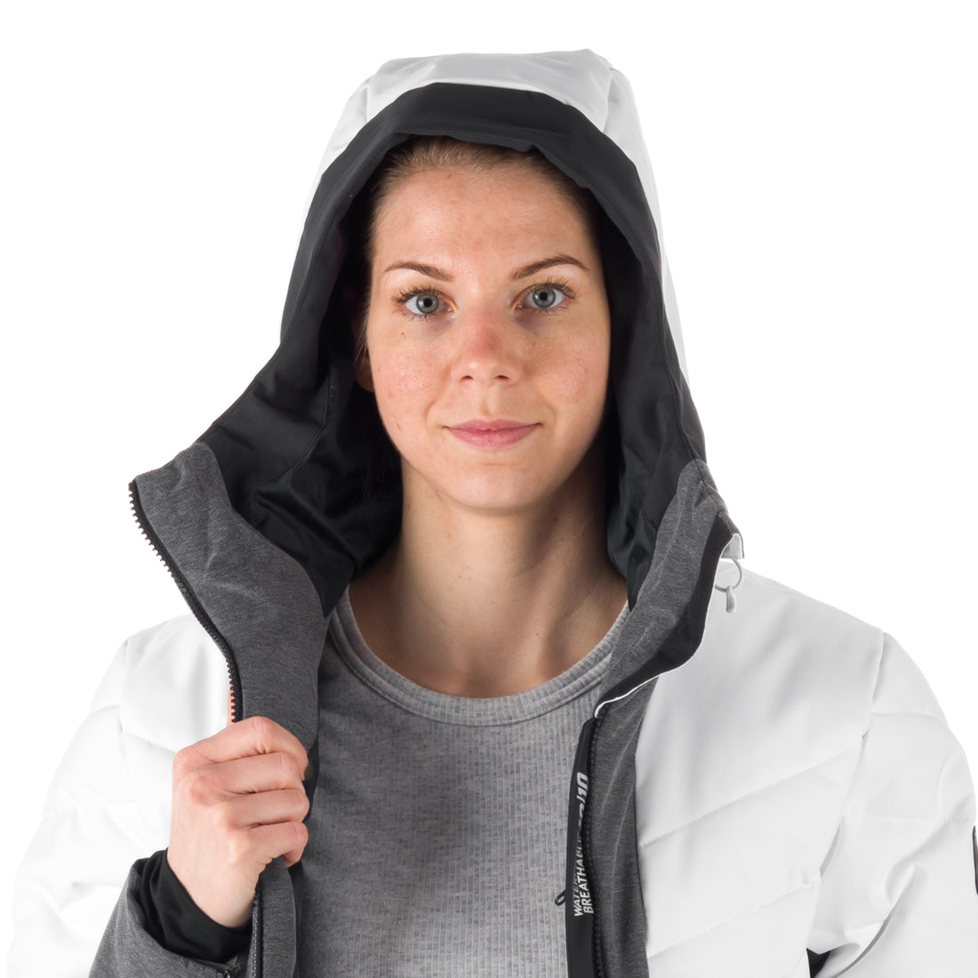 BU-6045SNW women's ski combi melange quilted insulated jacket BRANDY