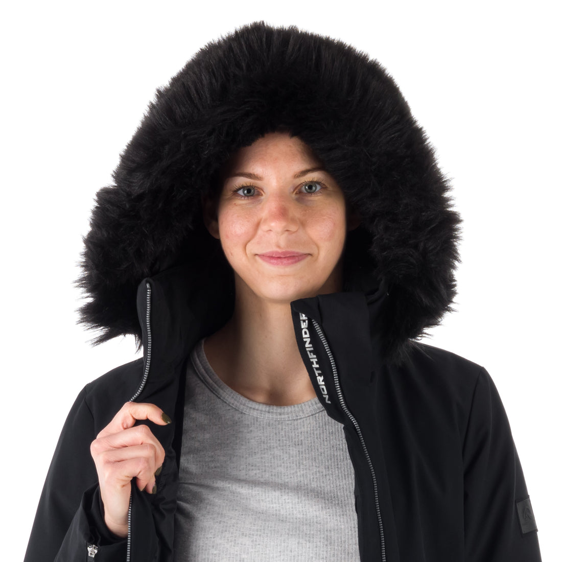 BU-6046SNW women's ski trendy elegant prolonged jacket BRINLEY