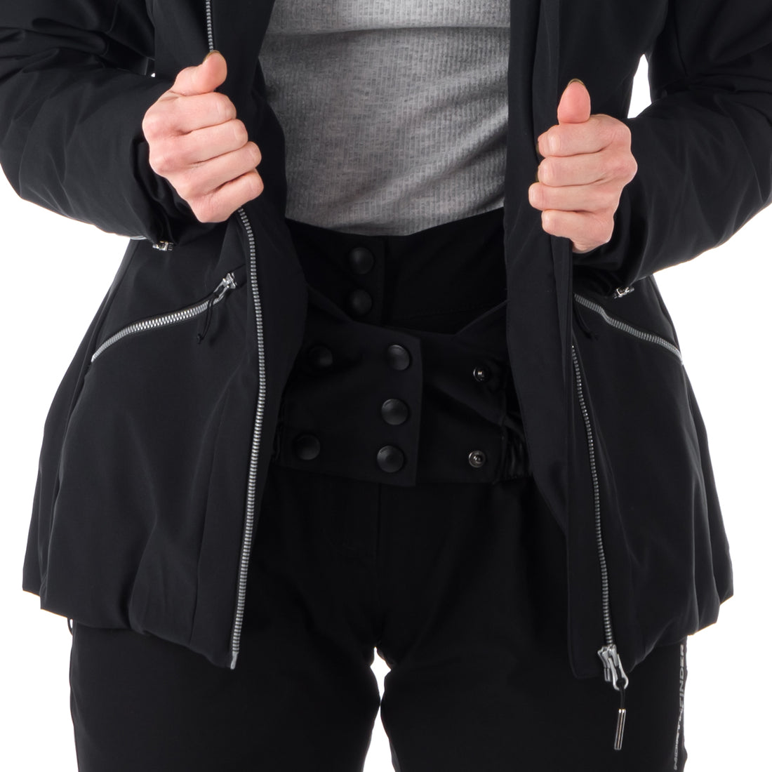 BU-6046SNW women's ski trendy elegant prolonged jacket BRINLEY