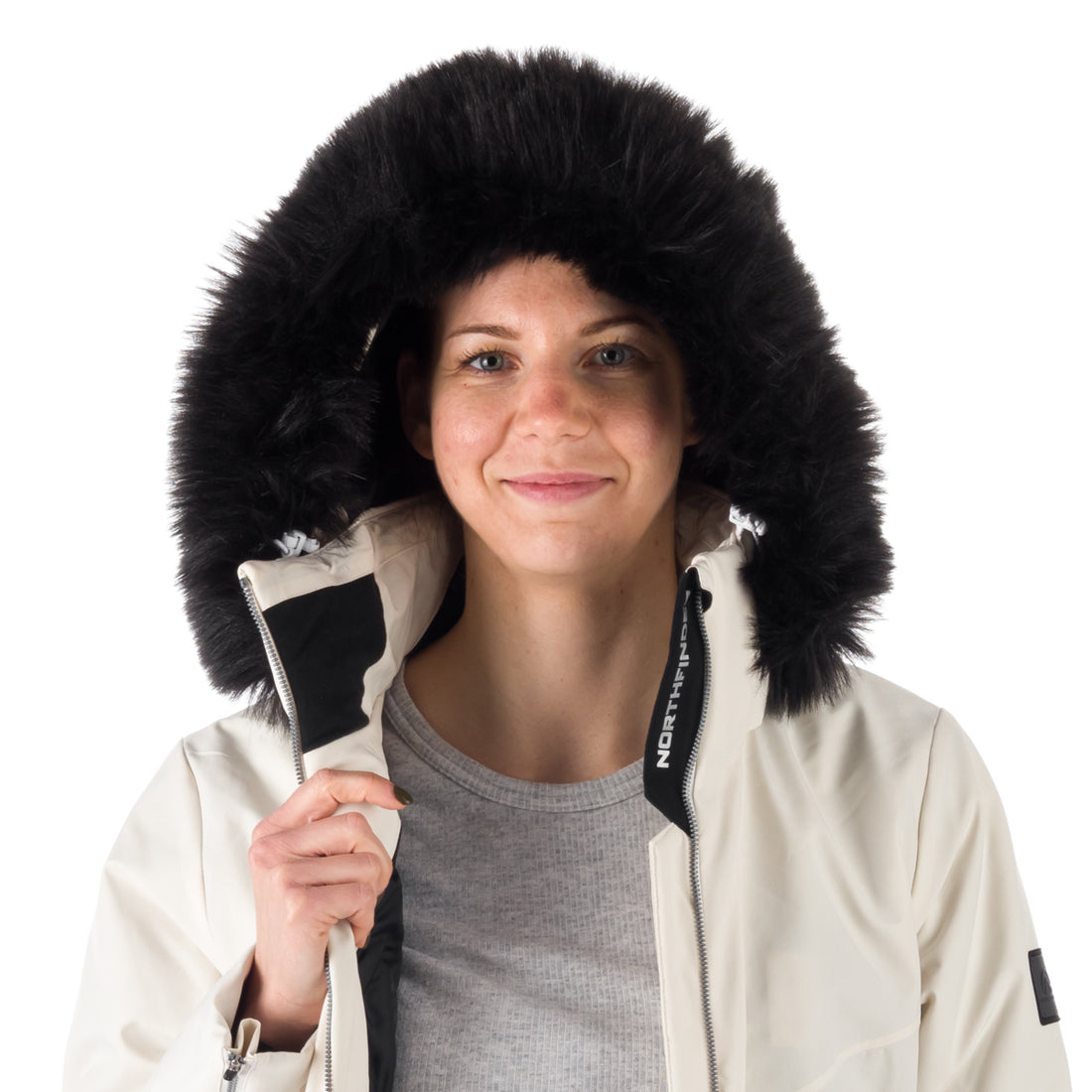BU-6046SNW women's ski trendy elegant prolonged jacket BRINLEY