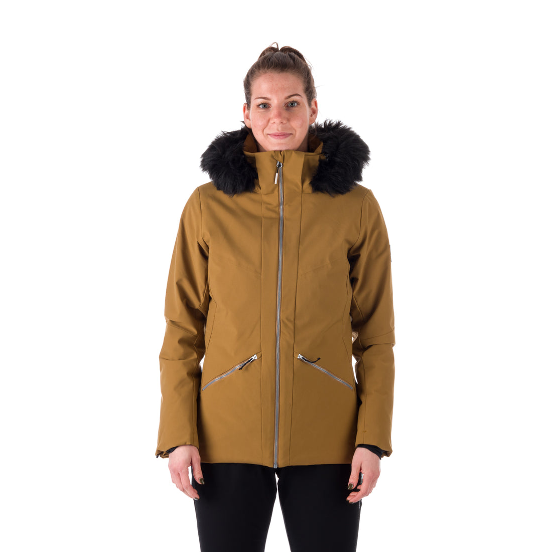 BU-6046SNW women's ski trendy elegant prolonged jacket BRINLEY