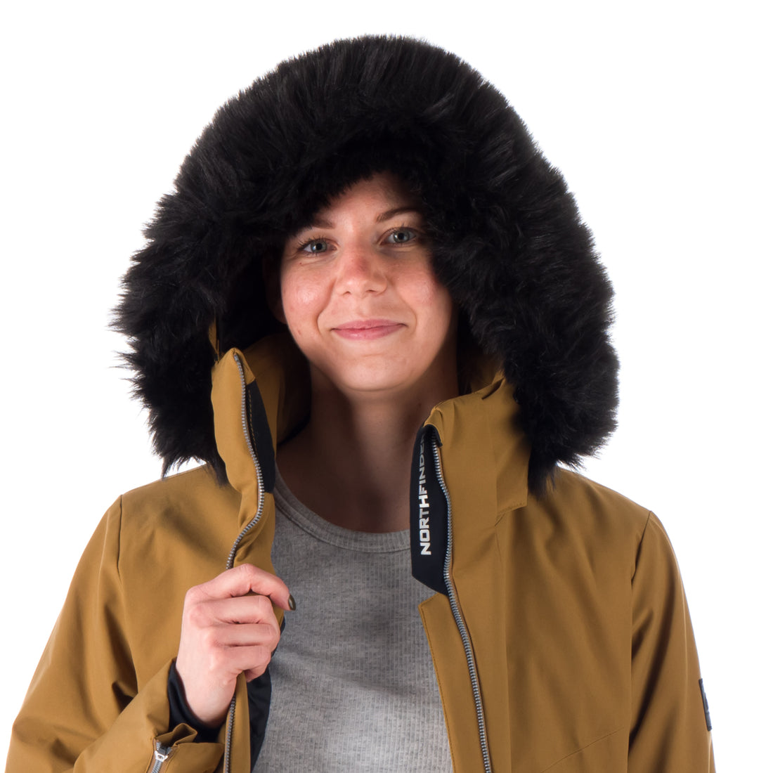 BU-6046SNW women's ski trendy elegant prolonged jacket BRINLEY