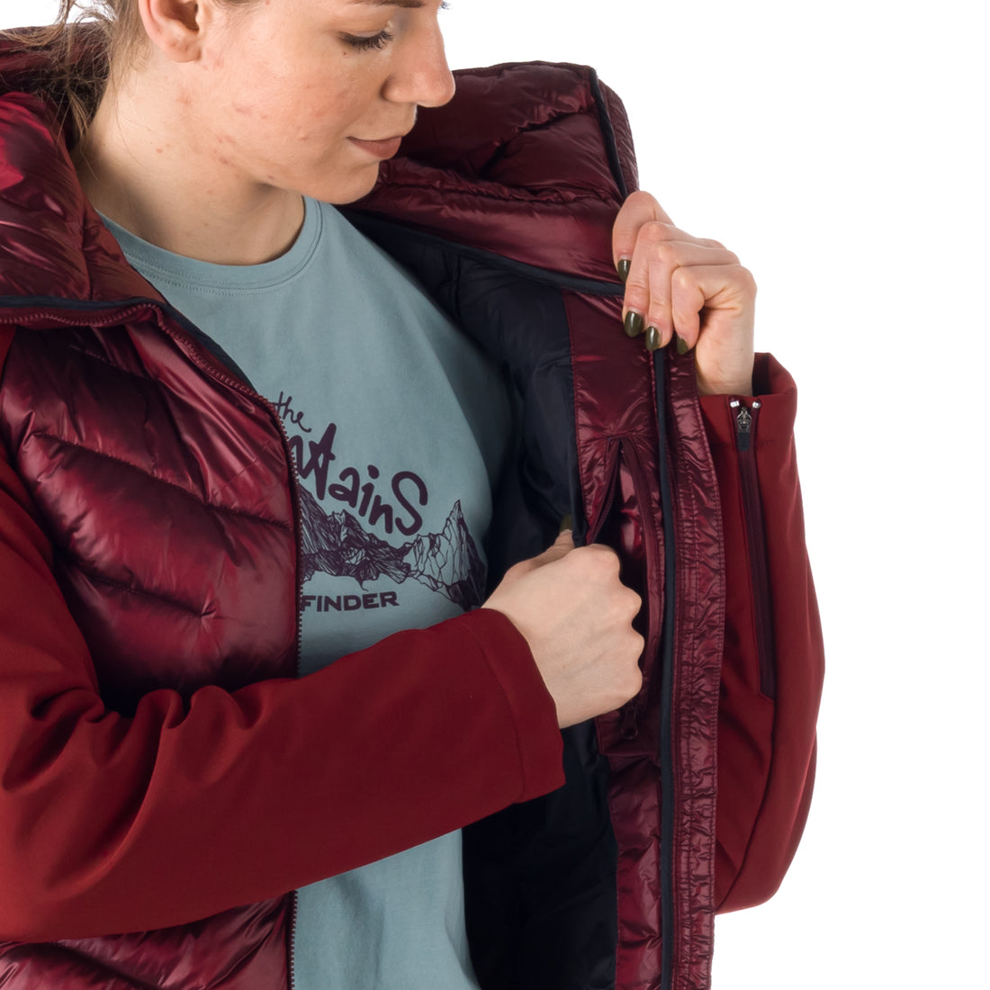 BU-6067SP women's trendy insulated jacket combination with softshell DESIREE