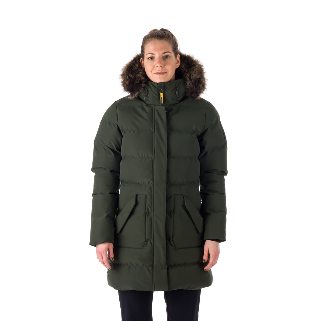 BU-6072SP women's sport insulated prolonged jacket with fur MEELEY