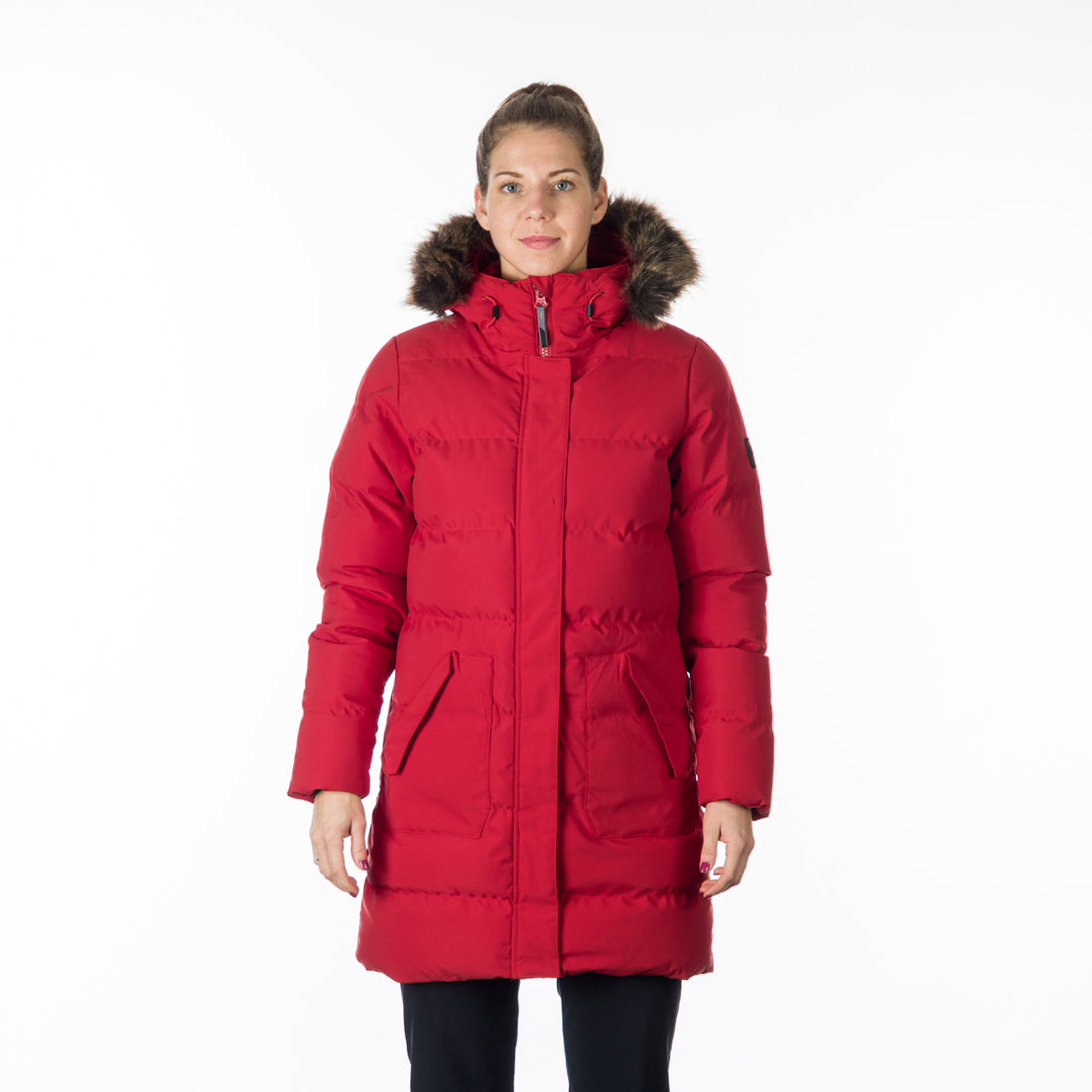 BU-6072SP women's sport insulated prolonged jacket with fur MEELEY