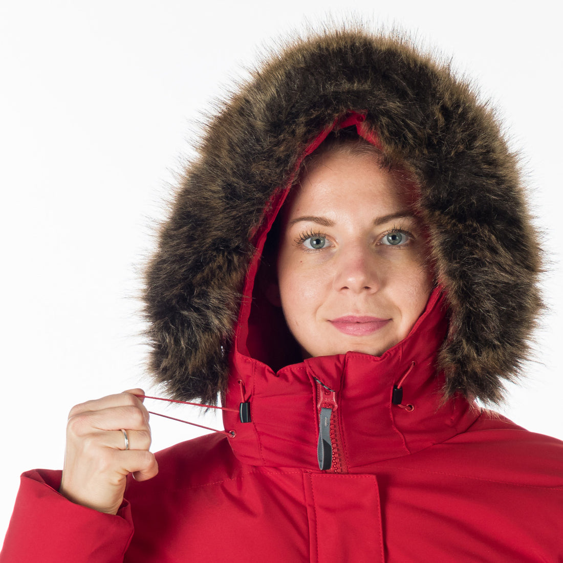 BU-6072SP women's sport insulated prolonged jacket with fur MEELEY