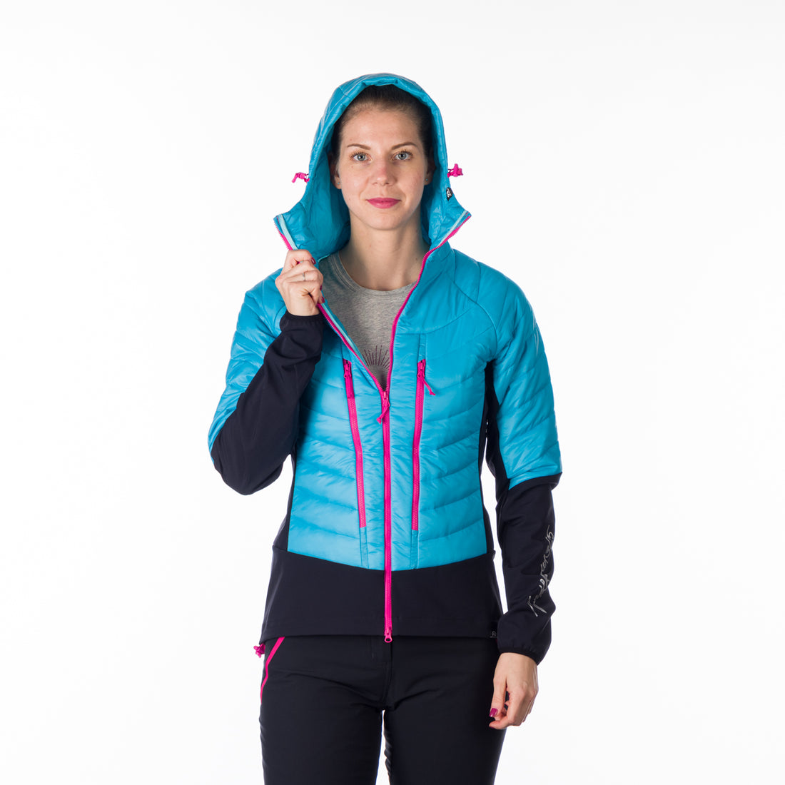 BU-6110SKP women's active ski-touring softshell hybrid jacket padded Primaloft Gold OPALENA
