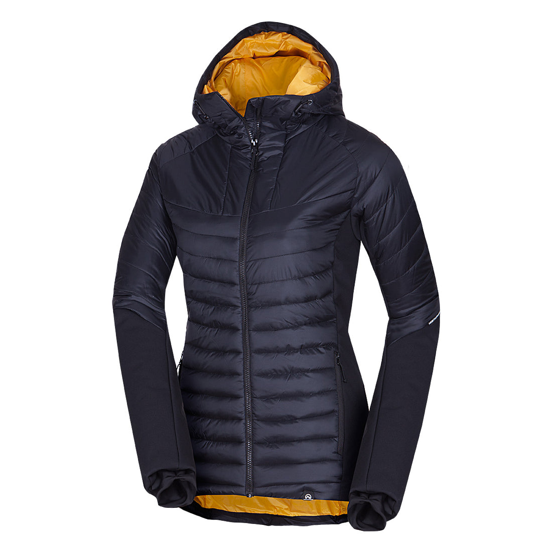 BU-6131OR women's outdoor hybrid like down jacket with softshell PHYLLIS