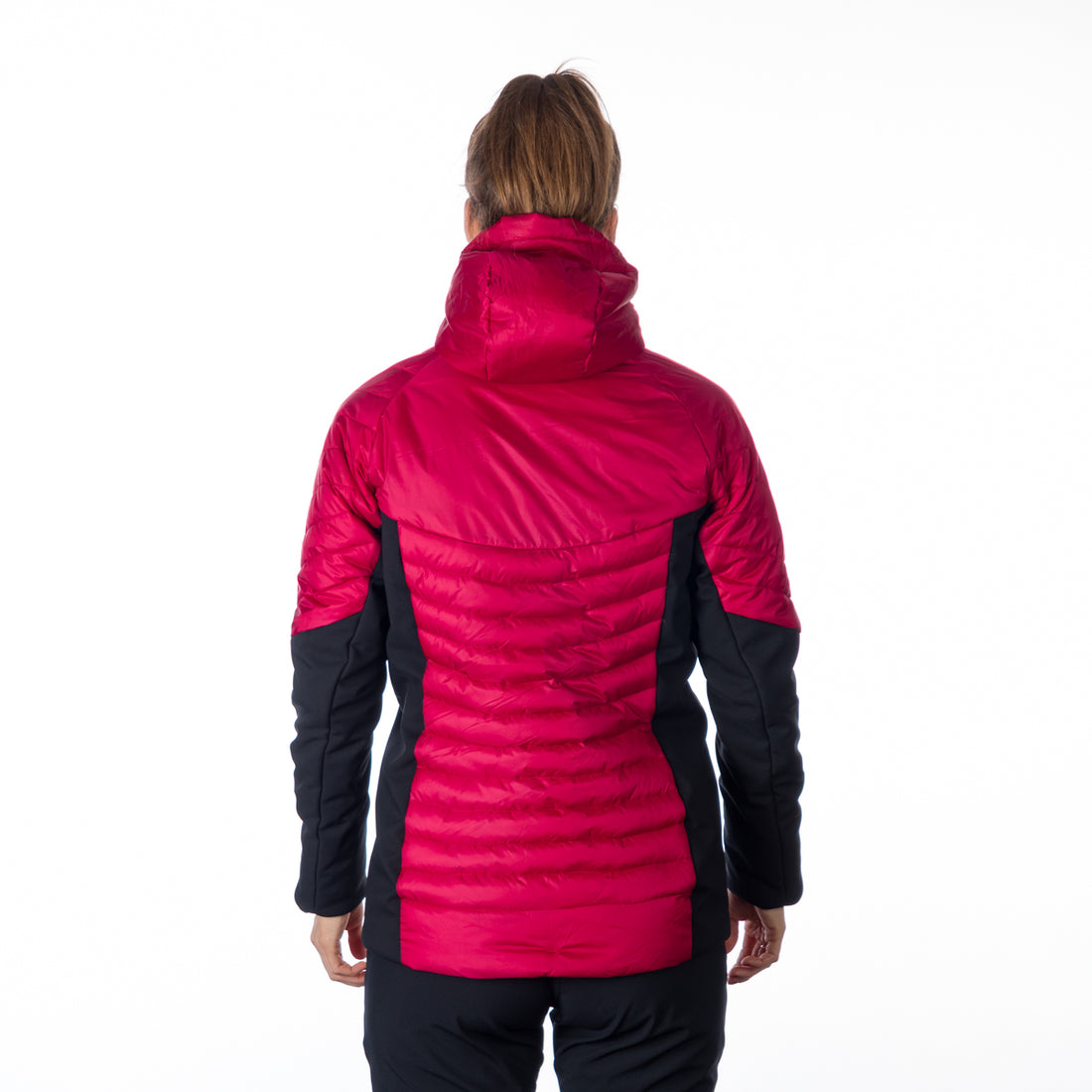 BU-6131OR women's outdoor hybrid like down jacket with softshell PHYLLIS