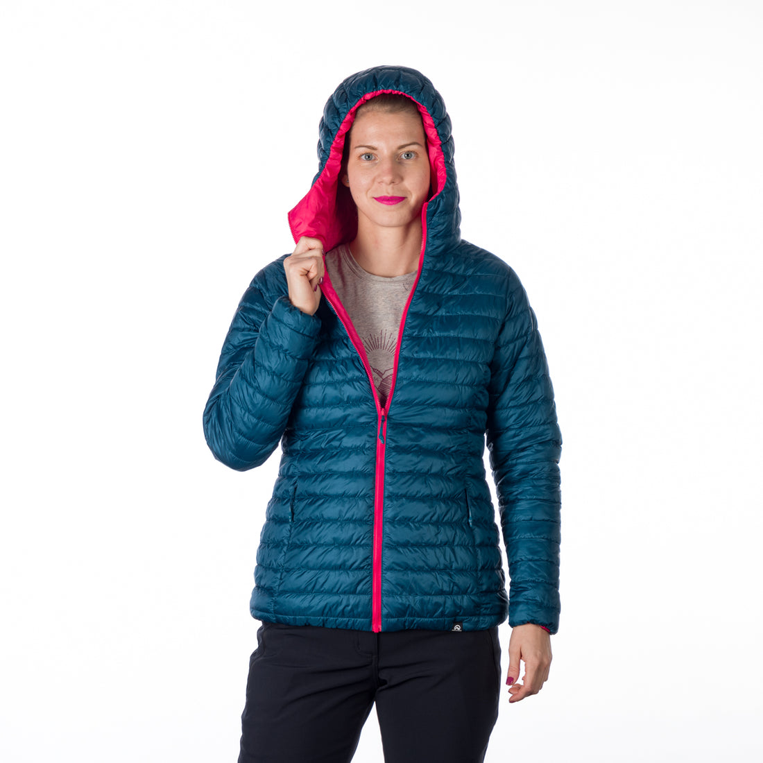 BU-6134OR women's insulated reversible hoody jacket JANET