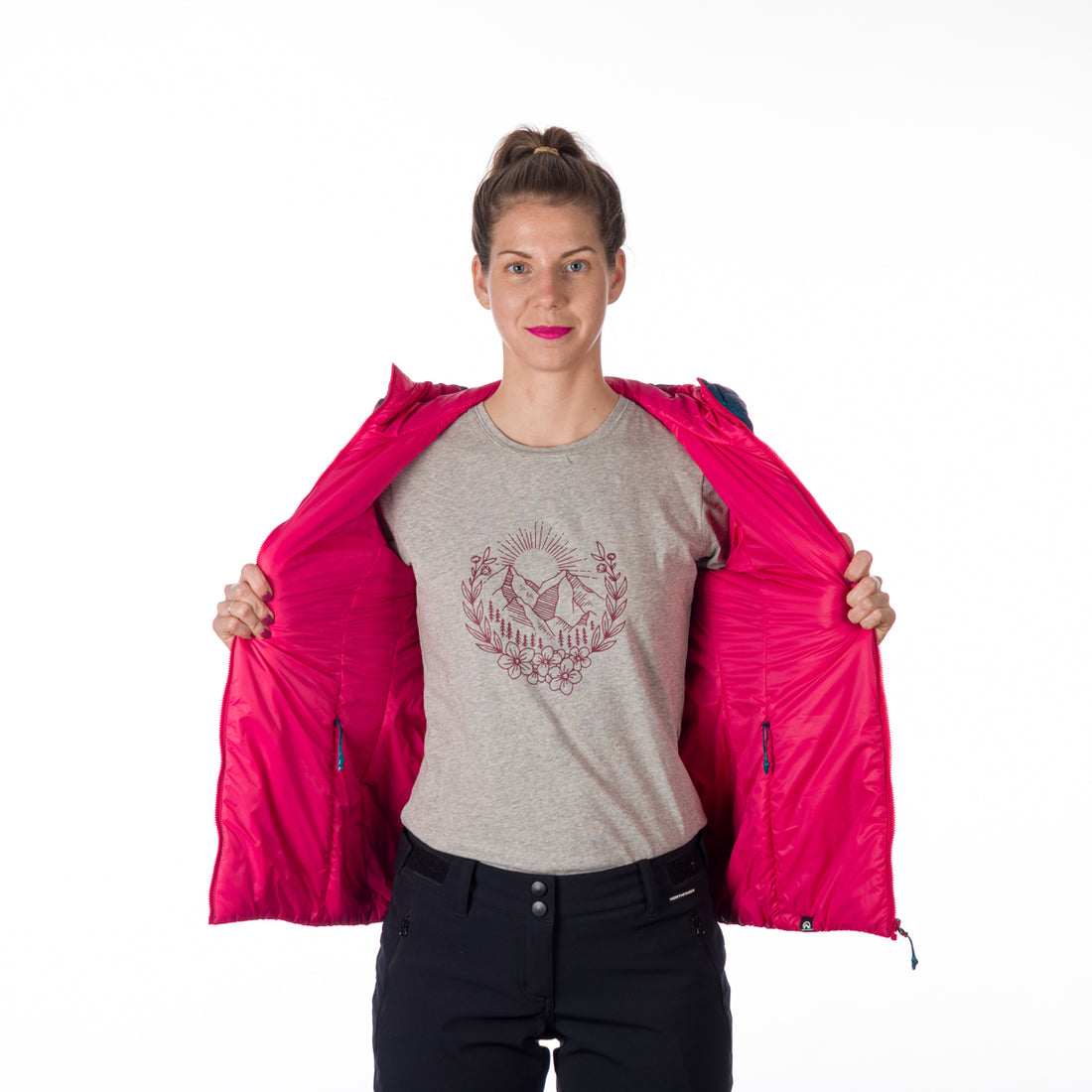 BU-6134OR women's insulated reversible hoody jacket JANET