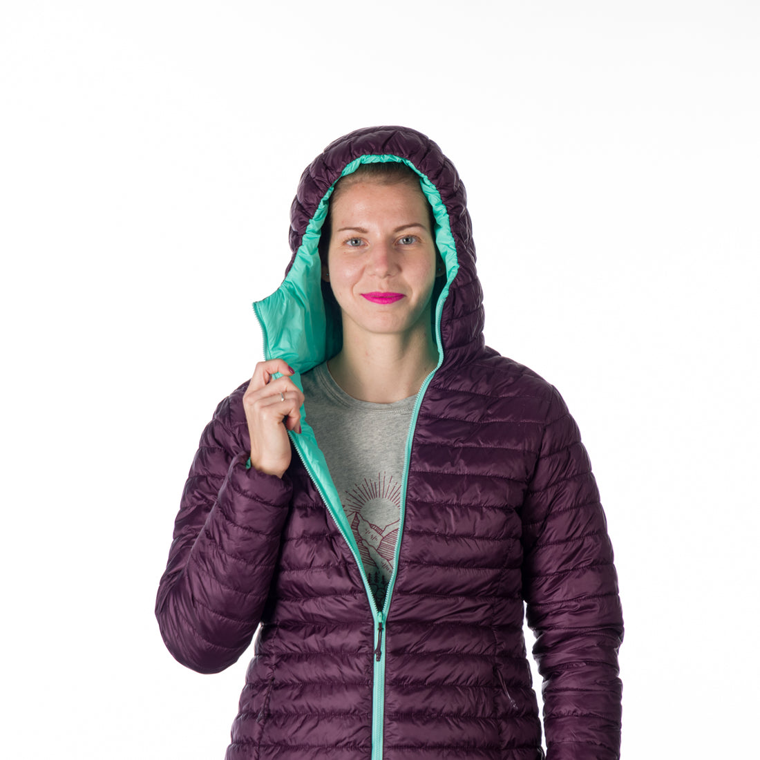 BU-6134OR women's insulated reversible hoody jacket JANET