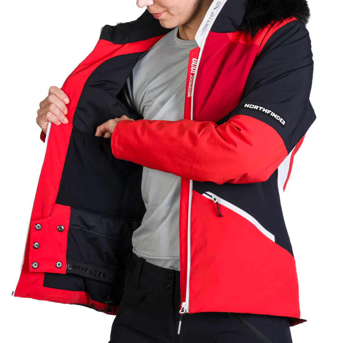 BU-6140SNW women's ski technical jacket fully featured EDITH