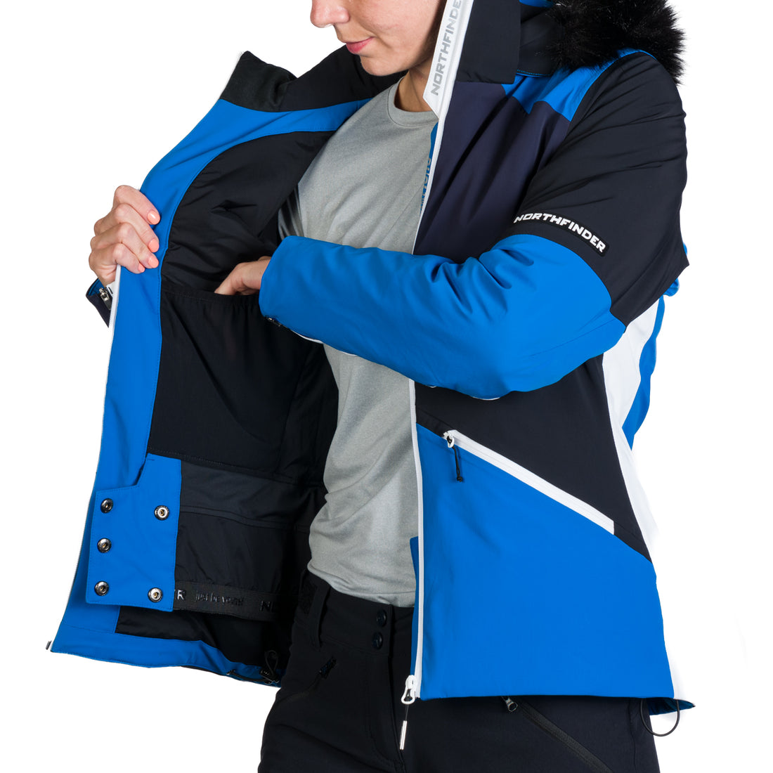 BU-6140SNW women's ski technical jacket fully featured EDITH