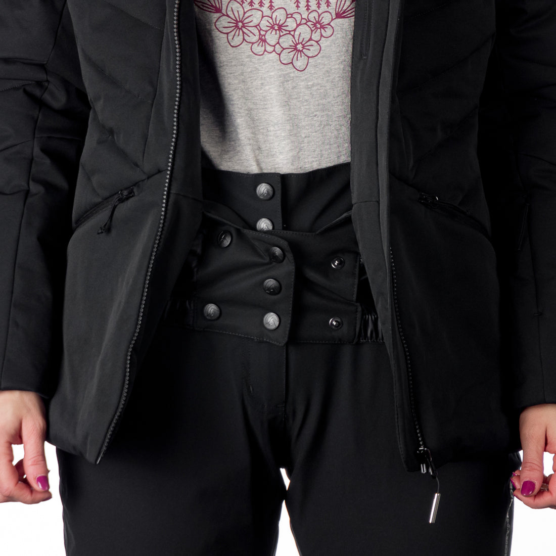 BU-6144SNW women's ski quilted insulated jacket IDA