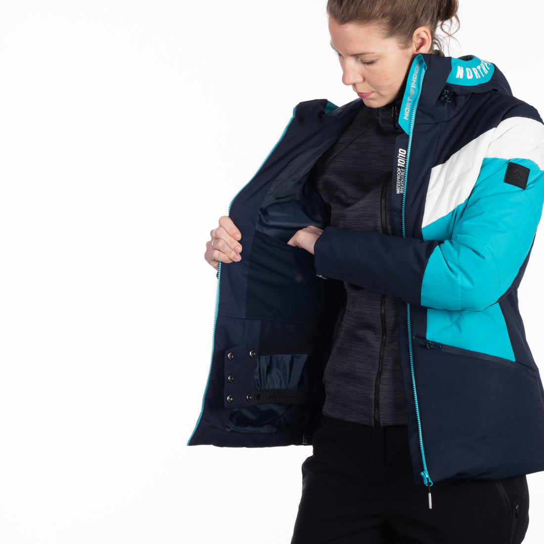 BU-6144SNW women's ski quilted insulated jacket IDA