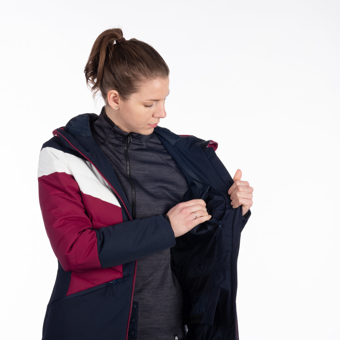 BU-6144SNW women's ski quilted insulated jacket IDA