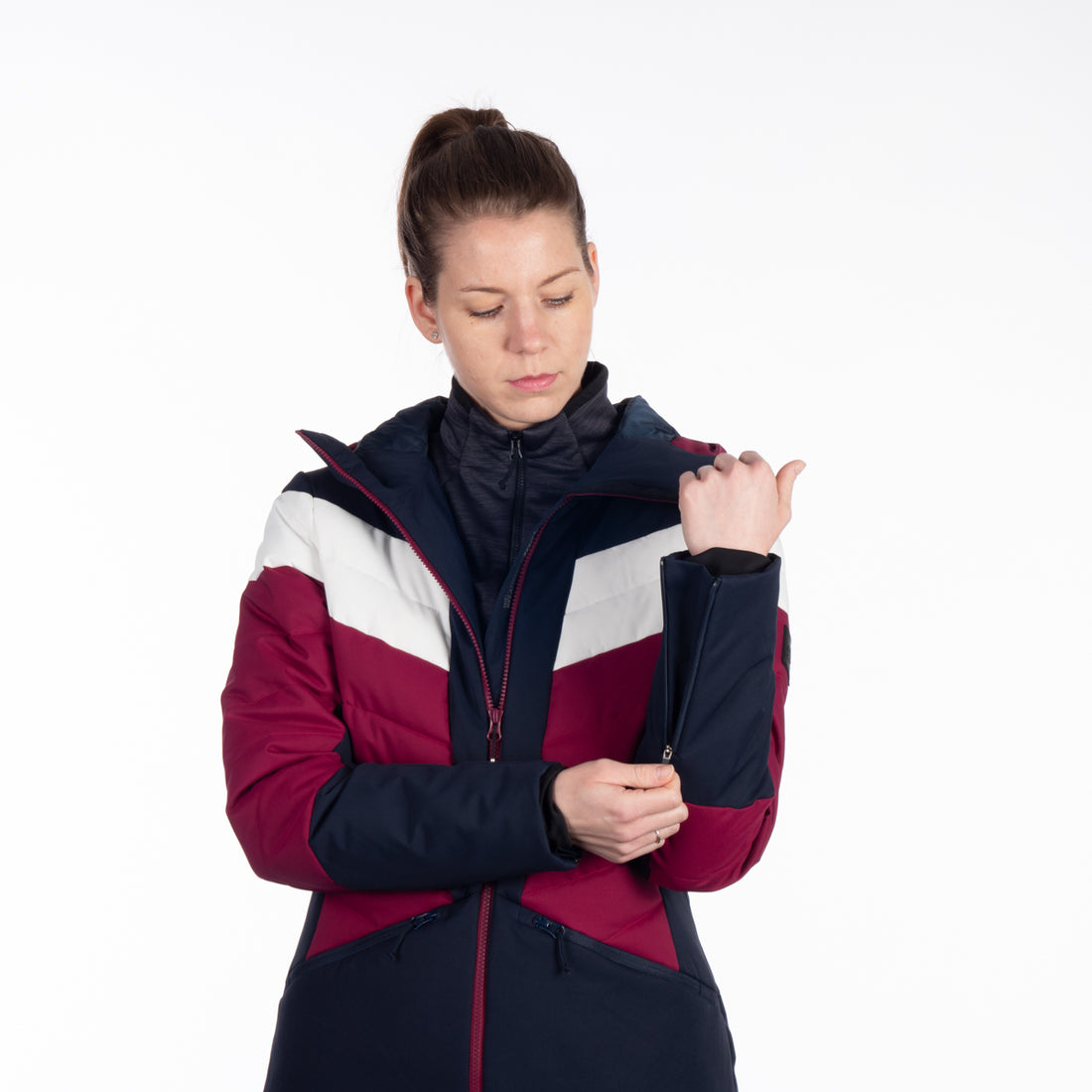 BU-6144SNW women's ski quilted insulated jacket IDA