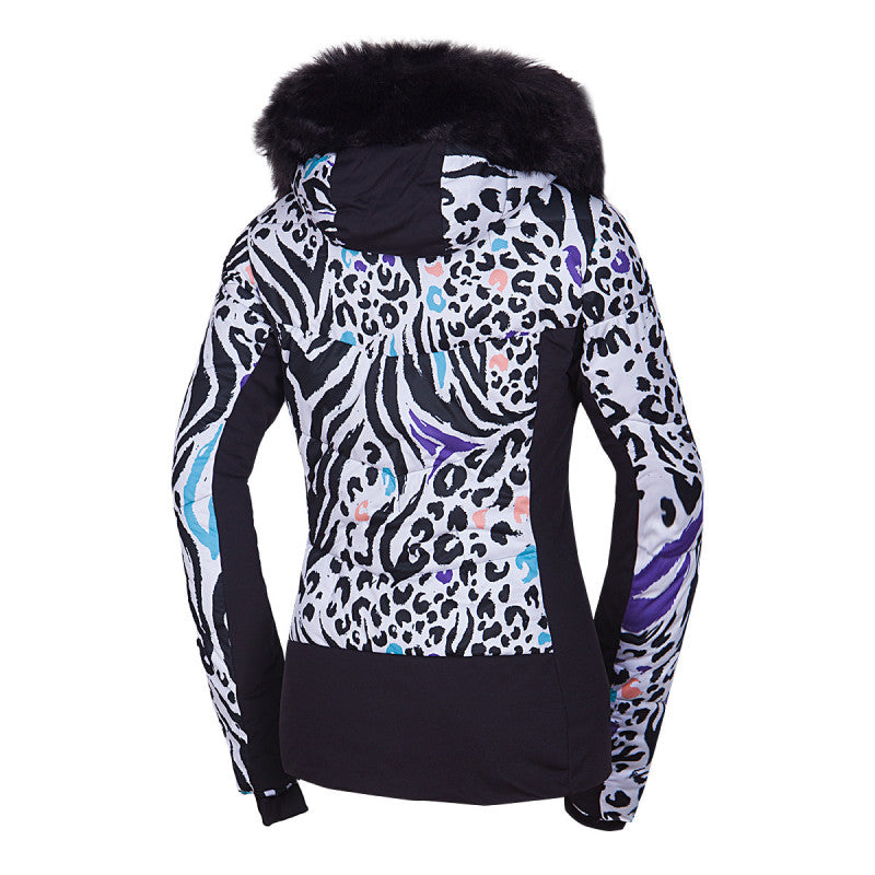BU-61451SNW women's ski allover print insulated jacket VIVIAN1