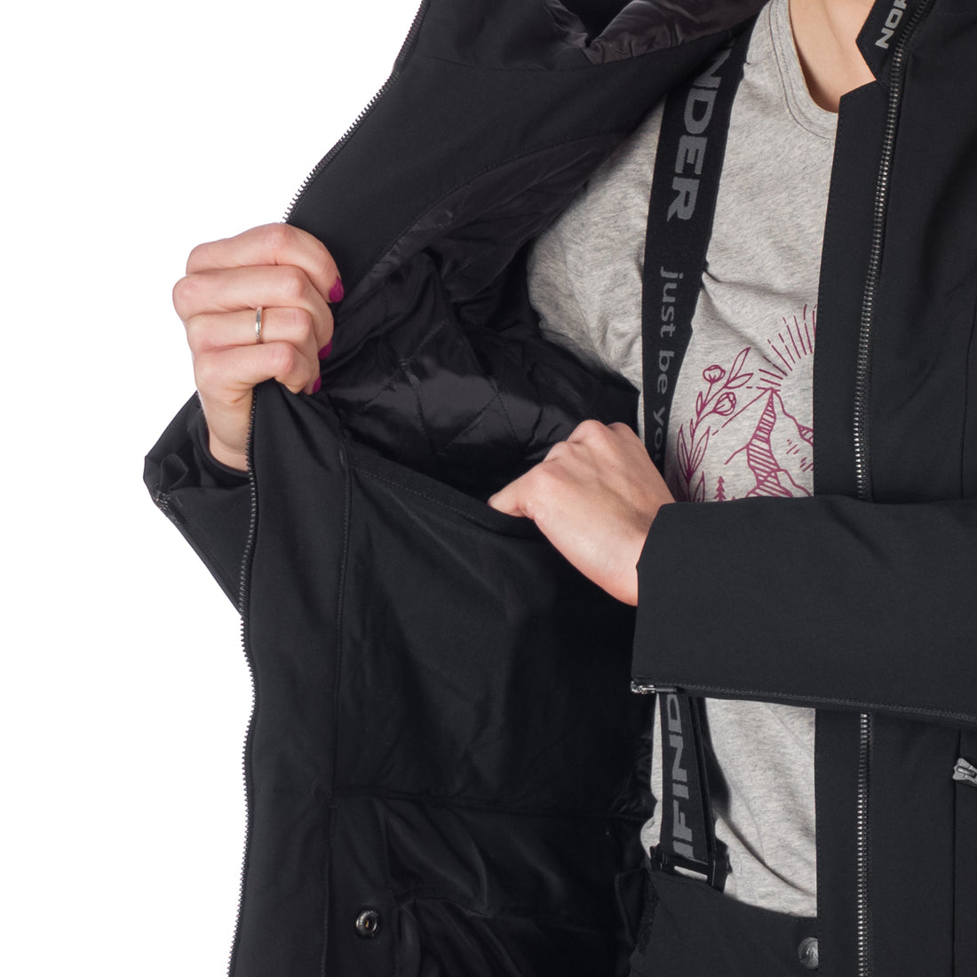 BU-6146SNW women ski insulated jacket MARJORIE