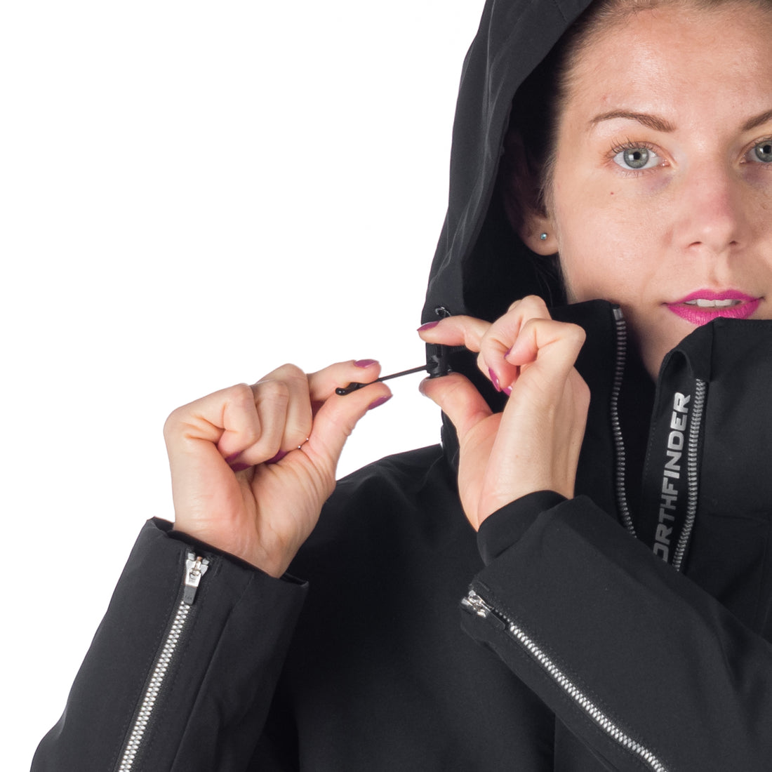 BU-6147SNW women ski trendy prolonged jacket OPAL