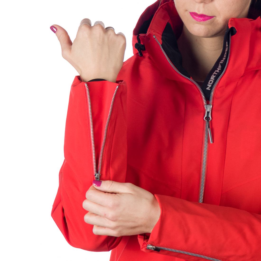 BU-6147SNW women ski trendy prolonged jacket OPAL