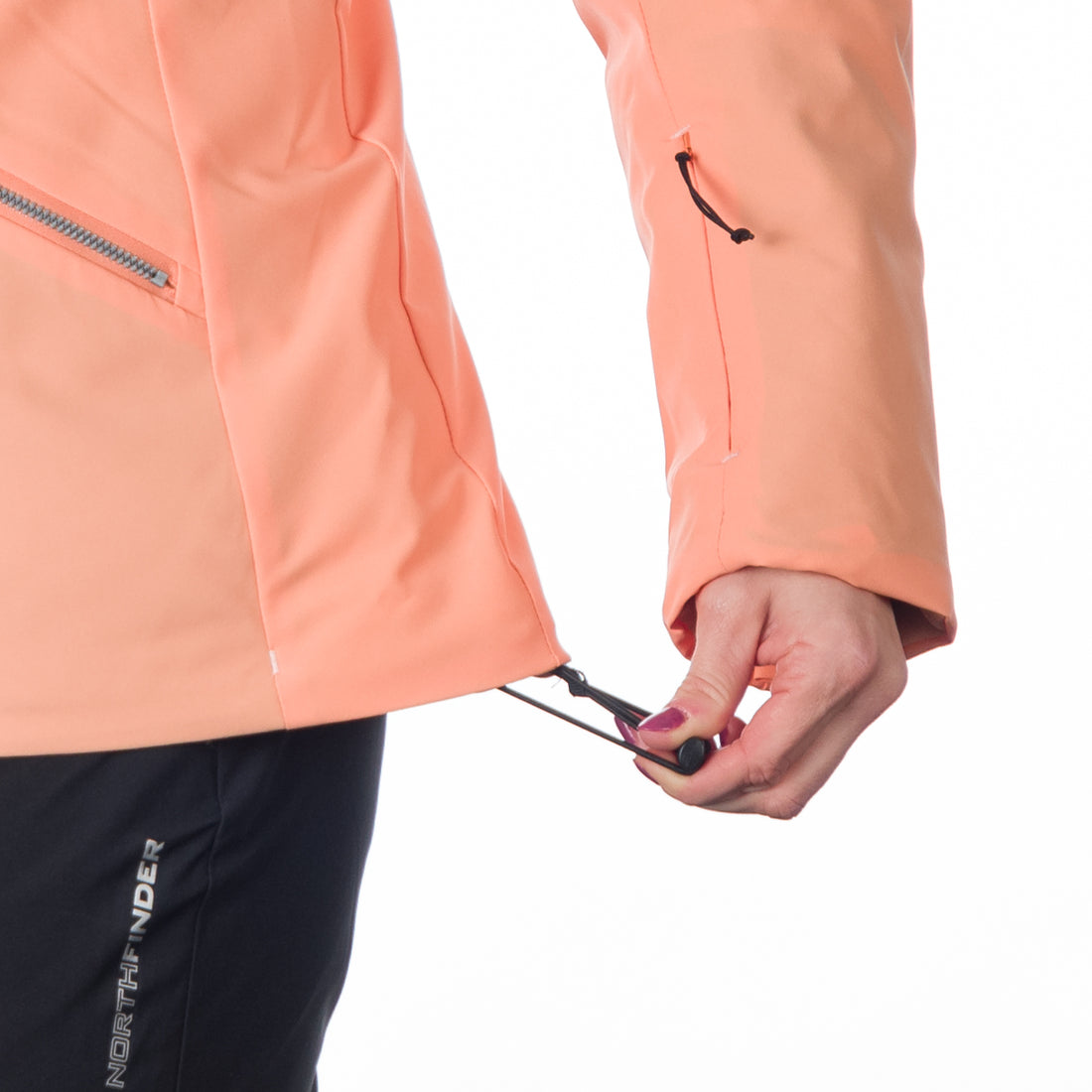 BU-6147SNW women ski trendy prolonged jacket OPAL