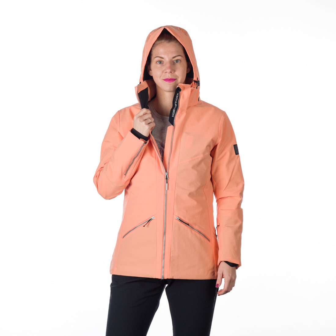 BU-6147SNW women ski trendy prolonged jacket OPAL
