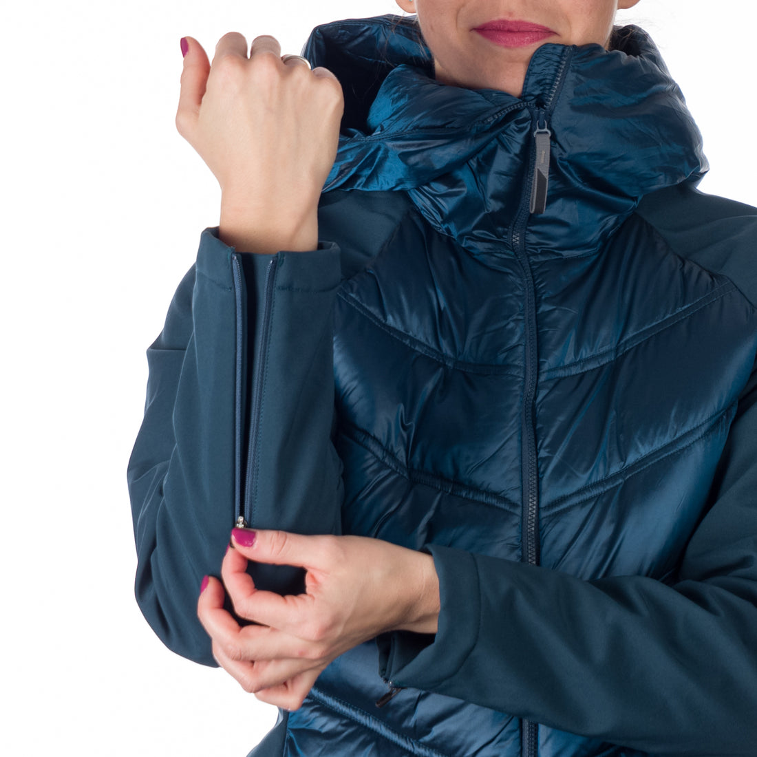 BU-6154SP women's trendy insulated jacket combined with softshell RITA