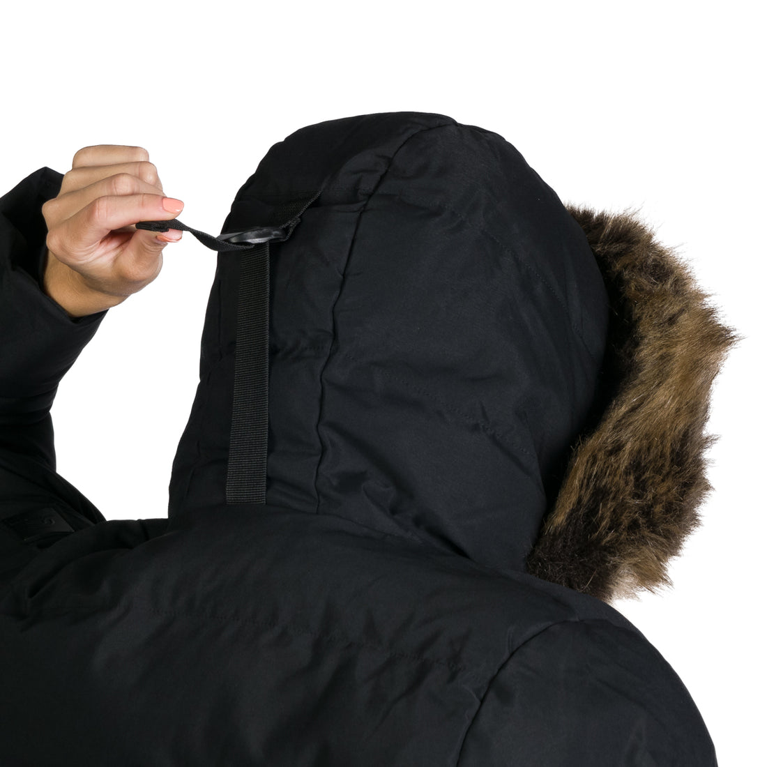 BU-6157SP women's sport insulated prolonged jacket with fur RHEA
