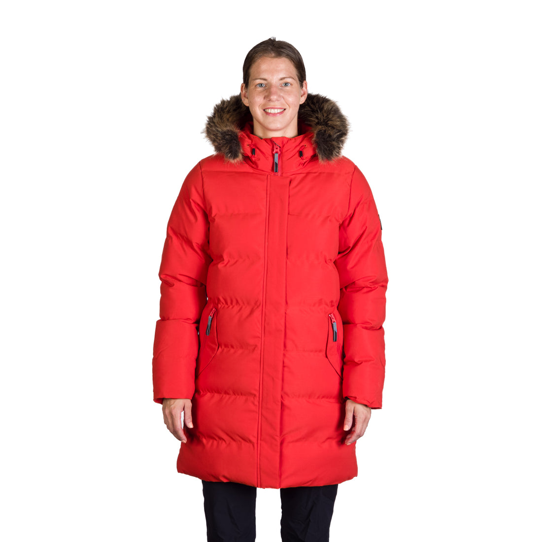BU-6157SP women's sport insulated prolonged jacket with fur RHEA
