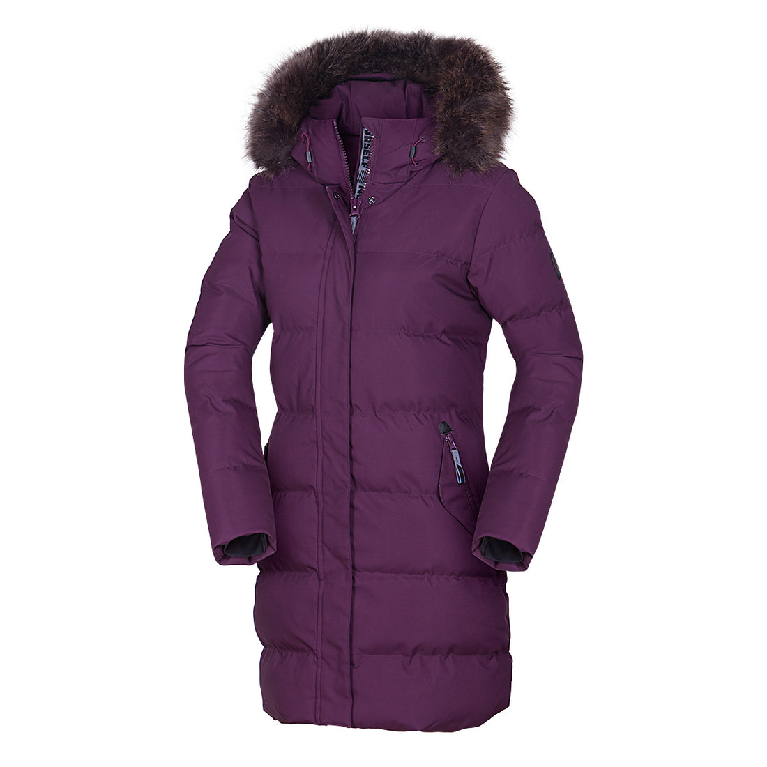BU-6157SP women's sport insulated prolonged jacket with fur RHEA