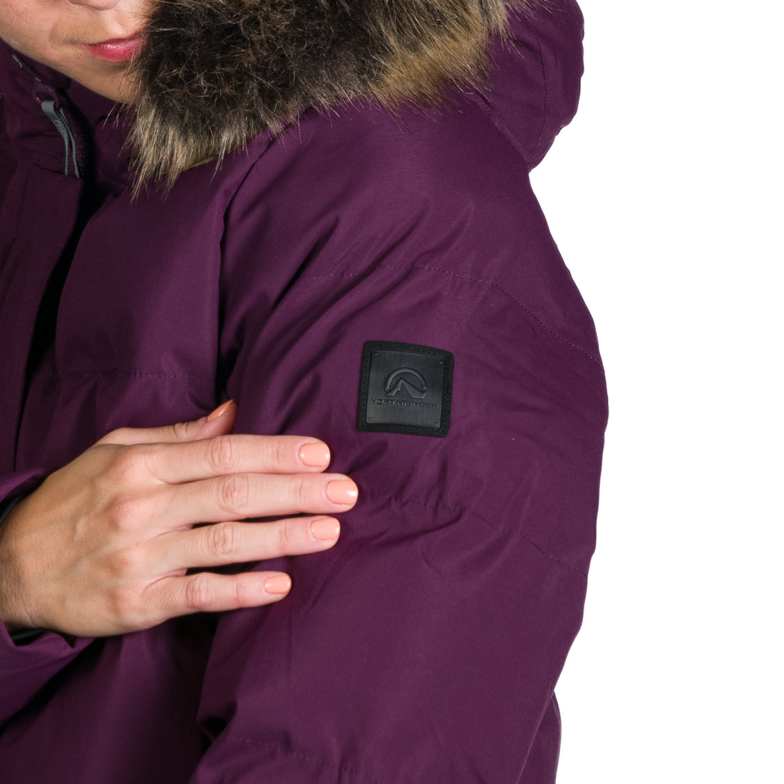 BU-6157SP women's sport insulated prolonged jacket with fur RHEA