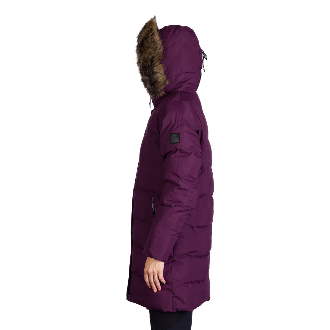 BU-6157SP women's sport insulated prolonged jacket with fur RHEA